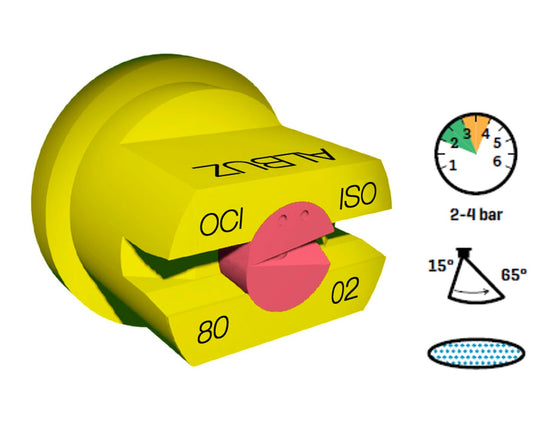 Off Center flat fan nozzle